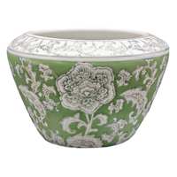Green Chinosiere Porcelain Wide Mouth Vase, 8x5