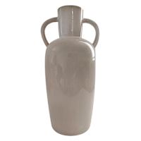 Neutral Ceramic Vase, 13.7"