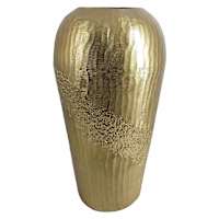 Gold Metal Vase, 18.4"