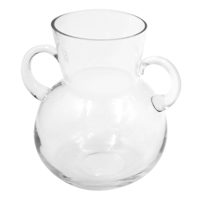 Clear Glass Vase, 7"