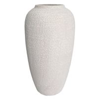 White Ceramic Vase, 12"