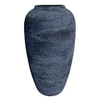 Black Ceramic Vase, 12"