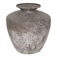 Brown Rustic Metal Vase, 10"