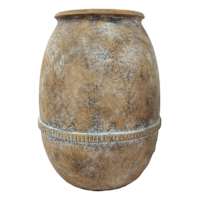 Brown Ceramic Vase, 12.25"