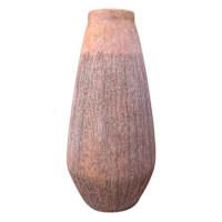 Neutral Scratched Lines Ceramic Vase, 12"