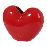 Heart Ceramic Vase, 6"