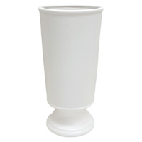 White Ceramic Vase, 12.2"