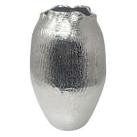 Nickel Hammered Vase, 11"