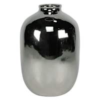 Silver Electro Ceramic Vase, 4x6