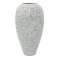 Blue and White Mosaic Vase, 19"