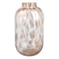 Glass Vase with Gold Solid Glass Dots, 9.7"