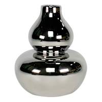 Silver Electro Ceramic Vase, 5x6