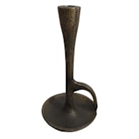 Bronze Cast Iron Taper Candle Holder, 8"