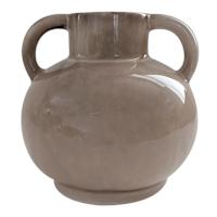 Whtie Ceramic Vase, 6.1"