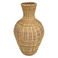 Natural Rattan Vase, 16.5"