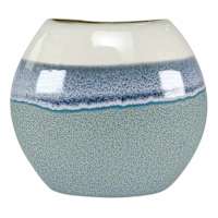 Blue Aqua Reactive Ceramic Vase, 8x3x7
