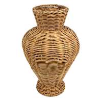 Natural Rattan Vase, 11.75"