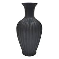 Black Ceramic Vase, 9.75"