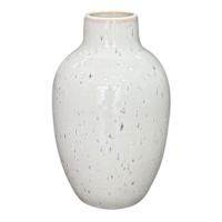Ivory Ceramic Vase, 8"