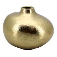 Gold Aluminum Vase, 6"