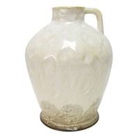 White Ceramic Vase, 9"