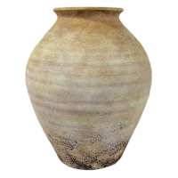 Brown Ceramic Vase, 13"