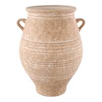 Neutral Ceramic Vase, 16.35"