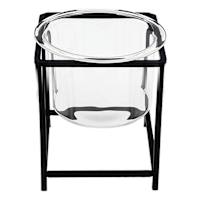 Hurricane Candle Holder with Black Stand, 4"