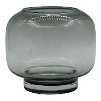 Smoke Glass Hurricane, 8"