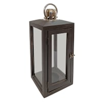 Cole Black Wooden Lantern, 18"