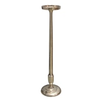 Cast Silver Pillar Candle Holder, 23"