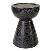 Black Marble Pillar Candleholder, 6"