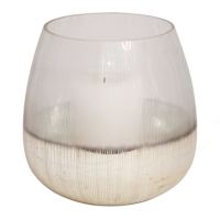Antique Glass Votive Candleholder, 6"