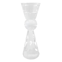 Clear Crystal Taper Candle Holder, 7"