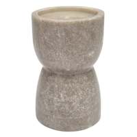 Tan Marble Pillar Candleholder, 6"
