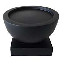 Black Pedestal Jar Candleholder, 4"