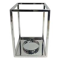Chrome Hurricane Candle Holder, 10"