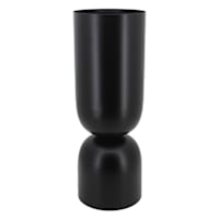 Black Metal Double Vase, 28"