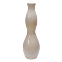 Tan Reactive Glaze Curvy Floor Vase, 31"
