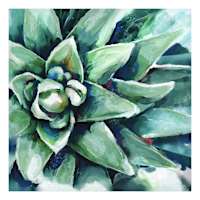 Green Floral Canvas Wall Art, 24"
