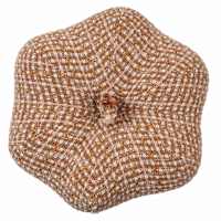 Yarn Dyed Woven Pumpkin Shaped Throw Pillow