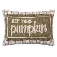 Hey There Pumpkin Embroidered Throw Pillow, 14x20
