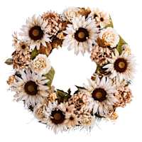 Sunflower, Mum, Peony & Berry Wreath, 22"