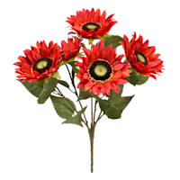 19.5In Sunflower Bush Red