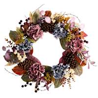 Hydrangea & Berry Fall Wreath 24"