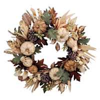 Cream Gourd Wreath, 24"