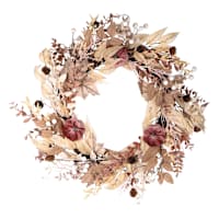 White Pumpkin Fall Wreath, 24"