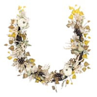 Maple Leaves Pumpkin Garland, 72"