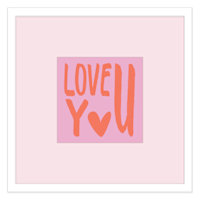 Glass Framed Love You Wall Art, 15"