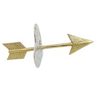 Decorative Silver Heart with Gold Arrow